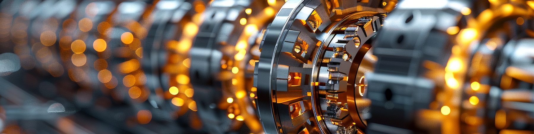 Precision gear assemblies in close-up