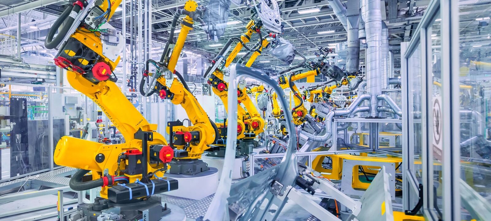 New CNC machinery on a production line