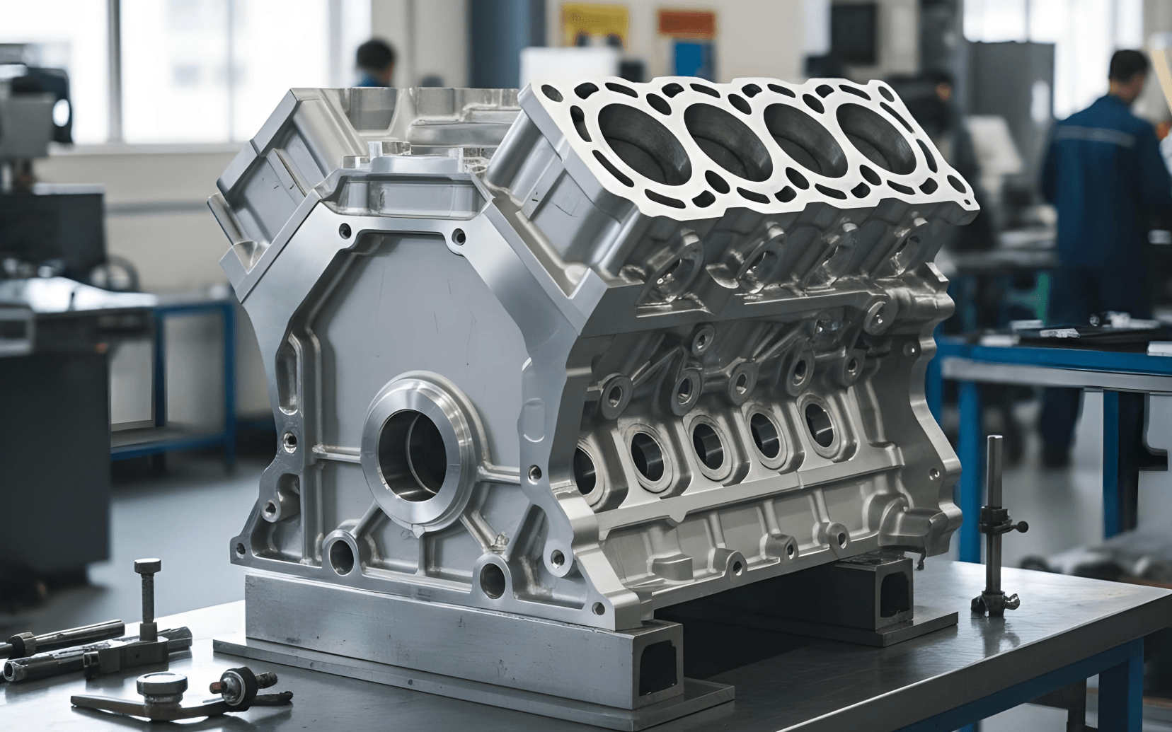 High-performance robotic machinery on an industrial production line