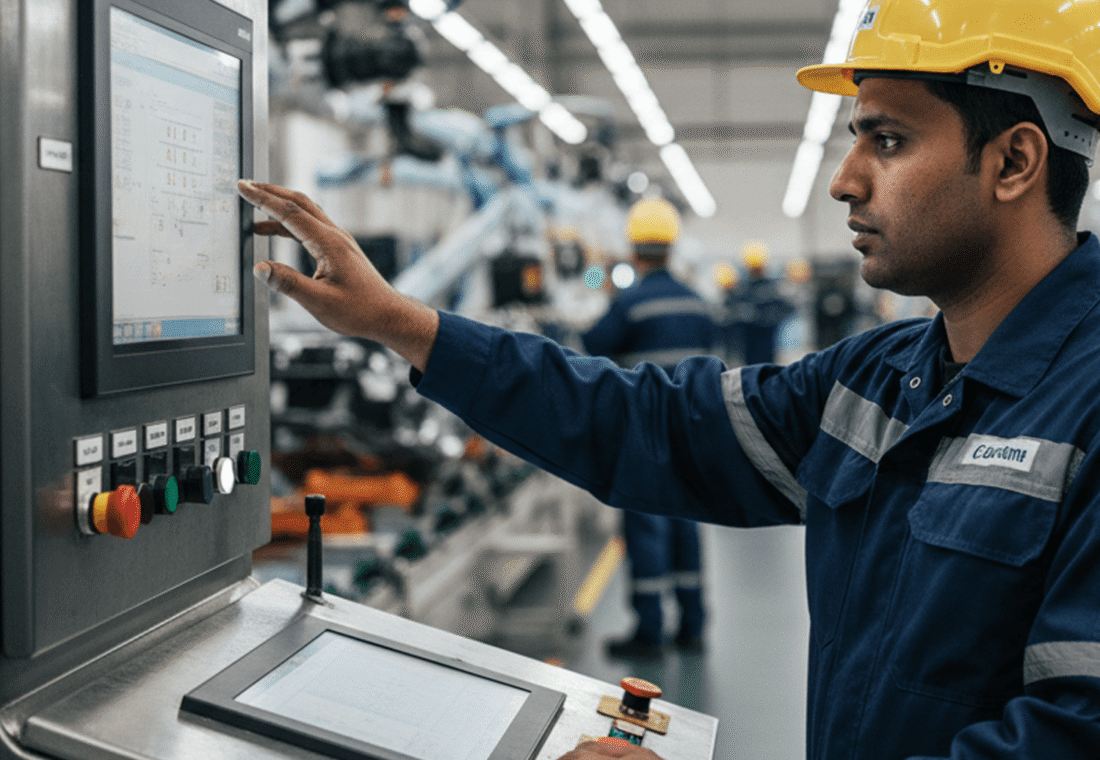 Multi-spindle CNC machining heads working in precise alignment